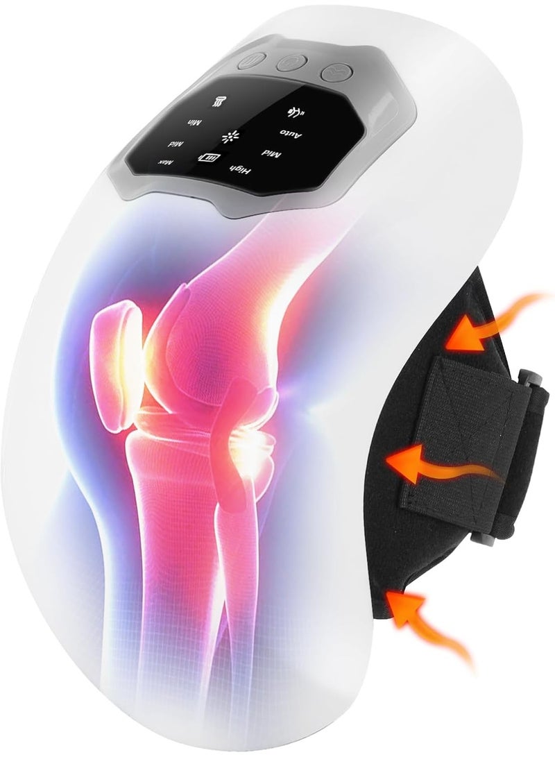 جهاز تدليك الركبة بـ 3 مستويات اهتزاز و3 مستويات حرارة قابل لإعادة الشحن لتخفيف آلام الركبة للرجال والنساء والآباء - Image 1